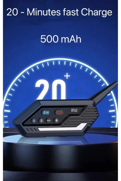 Bt62 Motosiklet Kask Kulaklığı Bluetooth Intercom 2 Intercom Bağlantılı - Resim 6