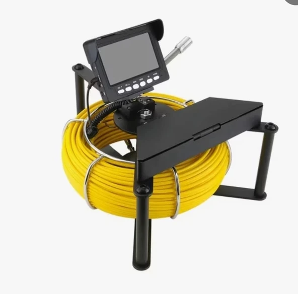 Profosyonel Ekranlı Kameralı 30 Metre Fiber Kablo Yılan Endoskop Kameralı Hafıza Kart Girişli Kuyu, Sondaj, Kanalizyasyo - Resim 5
