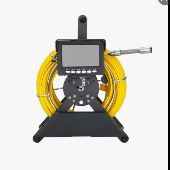 Profosyonel Ekranlı Kameralı 30 Metre Fiber Kablo Yılan Endoskop Kameralı Hafıza Kart Girişli Kuyu, Sondaj, Kanalizyasyo - Resim 8