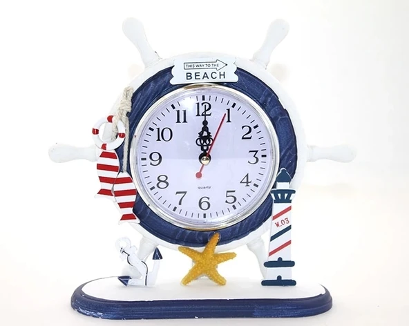 Ahşap Marin Dümenli Saat Alk2453 ürün görseli