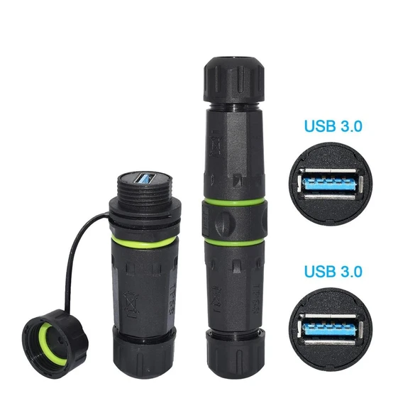 Powermaster PM-24598 Dişi - Dişi IP68 Su Geçirmez 3.0 USB-A Konnektör ürün görseli 1