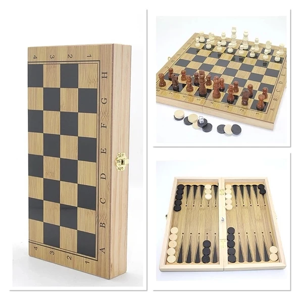 Ahşap Satranç Ve Tla Seti Alk4244