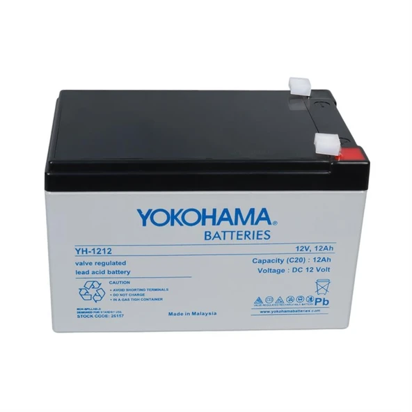 Yokohama YH-121.2 12 Volt 12 Amper Akü (151X98x95 Mm) - 2