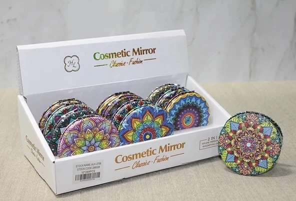 Taşlı El Aynası Yuvarlak İnce Alk3756 ürün görseli