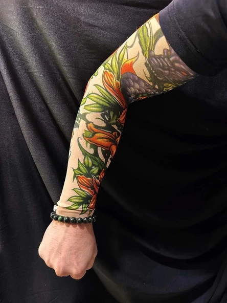 Çorap Dövme Giyilebilir Kol Bacak Dövmesi Likralı 2 Adet Model 25 ürün görseli