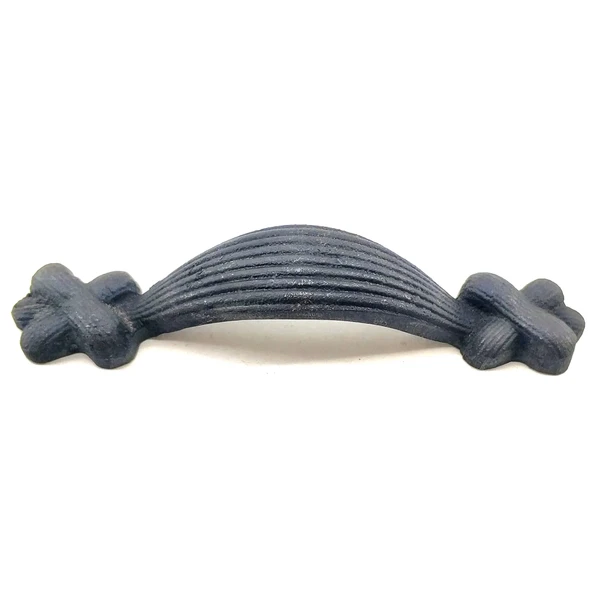 Antika Tarz Dekoratif Pirinç Örgü Mobilya Kulbu - 22x120 Mm, Oksit