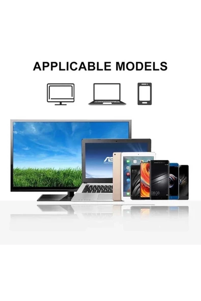 3 Metre 8 Gbps Hız 4k/30 Hz Type C To Hdmı Çevirici Dönüştürücü Tv Telefon Pc Hasır Bağlantı Kablosu - 5