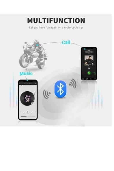 D60 2x Motosiklet Kask Kulaklığı Bluetooth Intercom Rgb Işıklı 2 Intercom Bağlantılı - 3