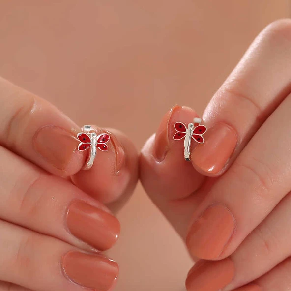 Gümüş Yusufcuk Çocuk Küpesi - Resim 2