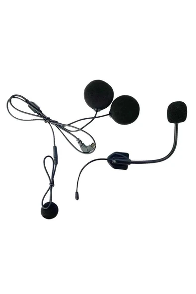 Mikrofonlu Motosiklet Kaskı Kulaklığı Tam/yarım Yüz Kaskları İçin 2’si 1 Arada Kulaklık Seti - 4