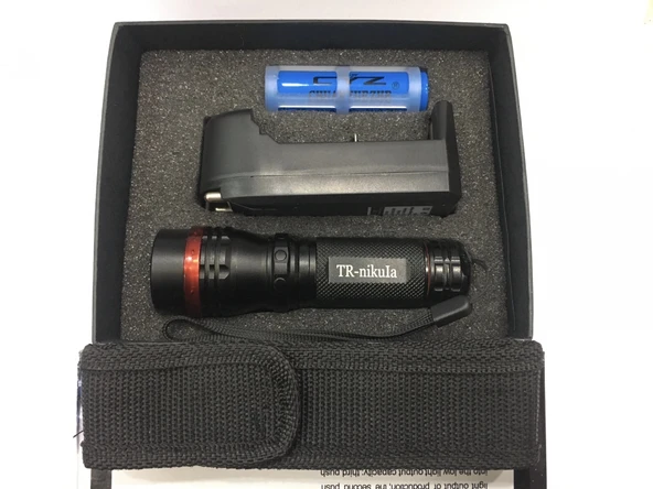 Beyaz Led Işıklı ,şarjlı Pil,şarj Cıhazlı El Fener 620 - 2