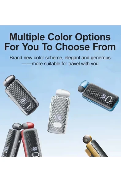 F588 Dijital Göstergeli Makaralı Titreşimli Bluetooth Kulaklık Bt 5.4 - 2