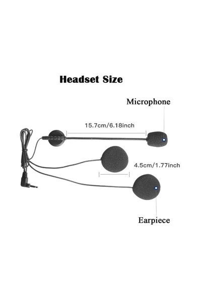 Jack Girişli 3.5mm İntercom Kulaklığı Bt31,bt22,bt35 Uyumlu Motorsiklet Kask Yedek Mikrofon - 4