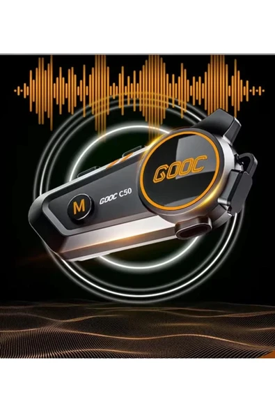 C50 2x Motosiklet Intercom Kask Kulaklık 1000 Mah Rgb Işıklı Çift Eşleşme - 3