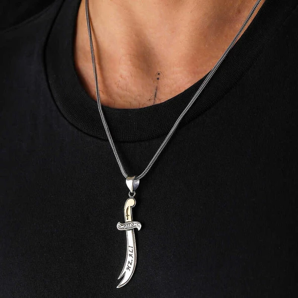 Gümüş Hz. Ali Zülfikar Kılıcı Kolye ürün görseli 1