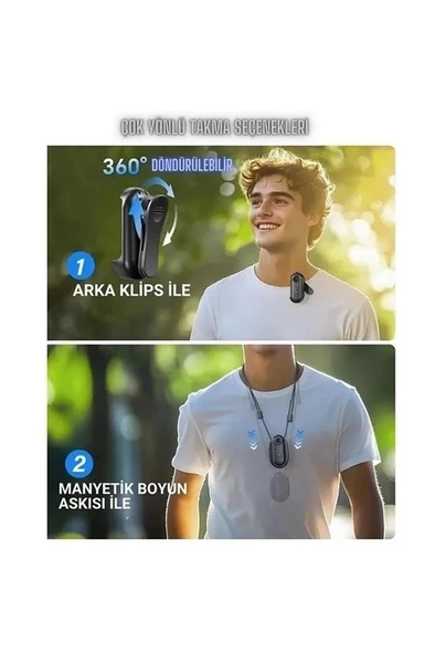 Mini 4k Wıfı Aksiyon Kamerası Vücut Kamerası Giyilebilir Video Kaydedici Hafıza Kartı Dahil - 5