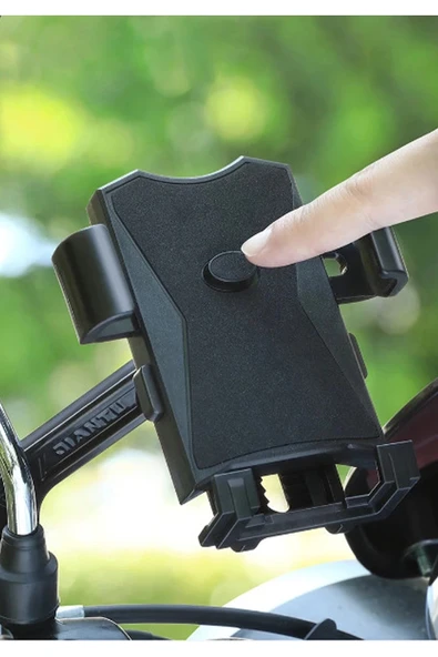Otommatik Model Motosiklet Telefon Tutucu Ayna Bağlantılı - 5