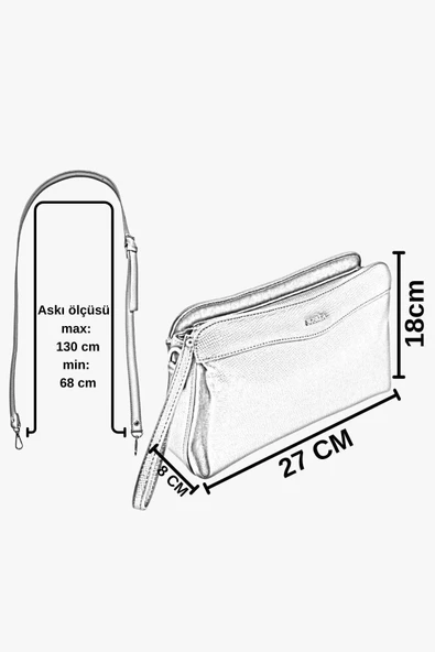 Bayan Linen Portföy Çanta 67-6012 - Resim 5