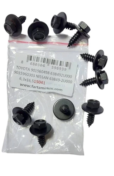 TOYOTA 901960498 638492U000 9015960303 NISSAN 63849-2U000 6,3x16,5 15041 MARKA İLE UYUMLU