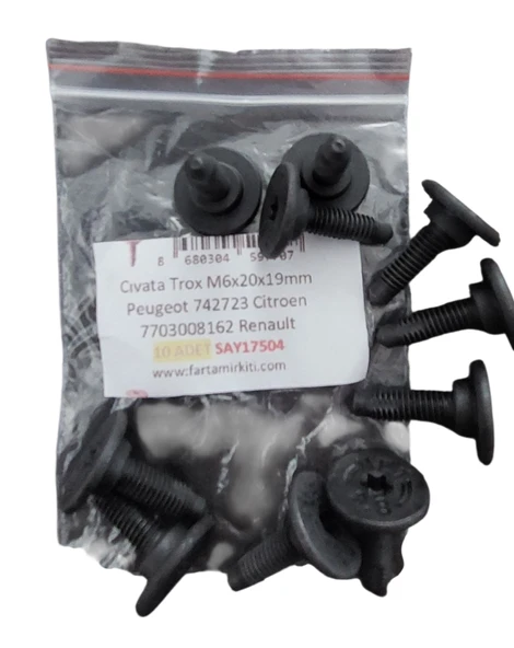 Cıvata Tampon 46419734 Fiat Albea Doblo (10 ADET) 17504 MARKA İLE UYUMLU