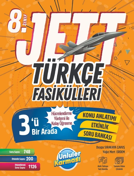 ÜNLÜLER KARMASI 8.Sınıf Jett Türkçe Fasiküller 2026 ürün görseli