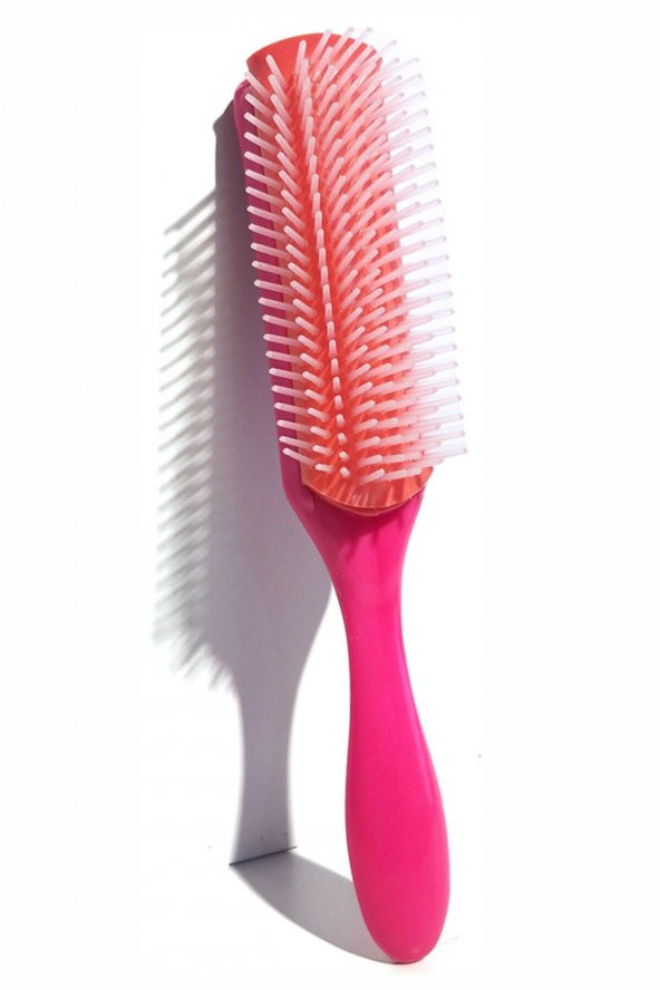 Styling Brush 9 Sıra Şekillendirme Fırçası Curly Girl Kıvırcık Kız Metodu Fırçası PEMBE