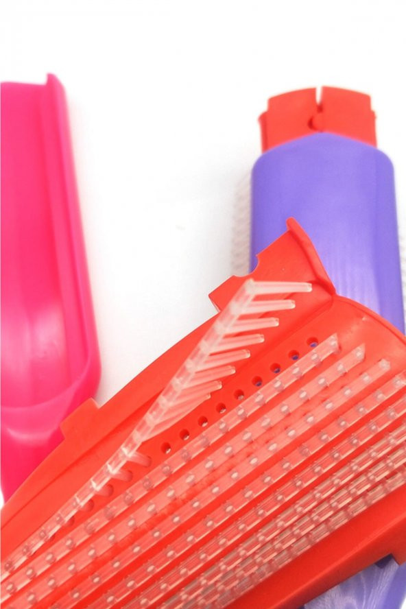 Styling Brush 9 Sıra Şekillendirme Fırçası Curly Girl Kıvırcık Kız Metodu Fırçası PEMBE - 6