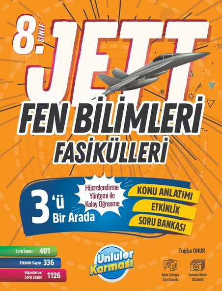 ÜNLÜLER KARMASI 8. Sınıf Jett Fen Bilimleri Fasikülleri 2026 ürün görseli