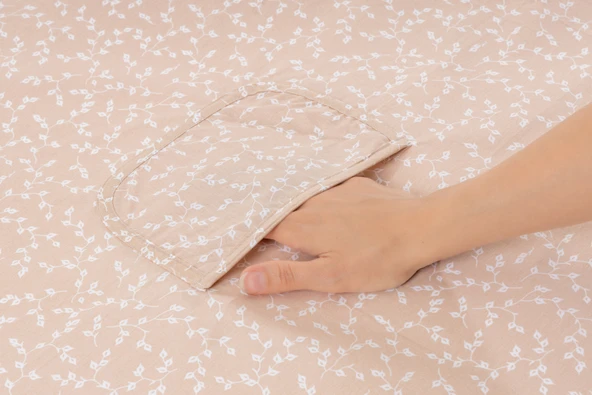 Babyjem Cepli Emzirme Önlüğü Somon Çiçek - 2