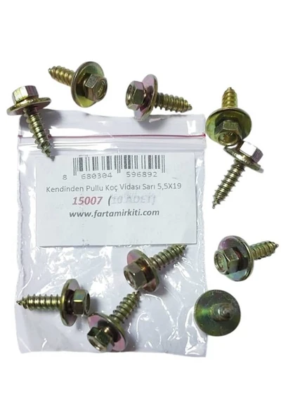 Kendinden Pullu Koç Vidası Sarı 5,5X19 (10 ADET) 15007 ürün görseli