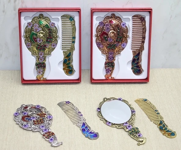 Tuskuşu Ayna Ve Tarak Seti Küçük Boy Alk4988