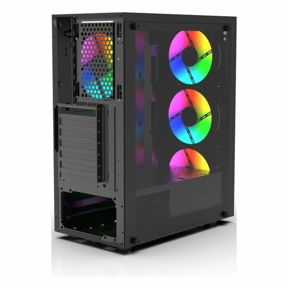 Inca Empousa EMG-15XN 650W USB 3.2 ARGB ATX Mid Tower Siyah Kasa - Resim 5