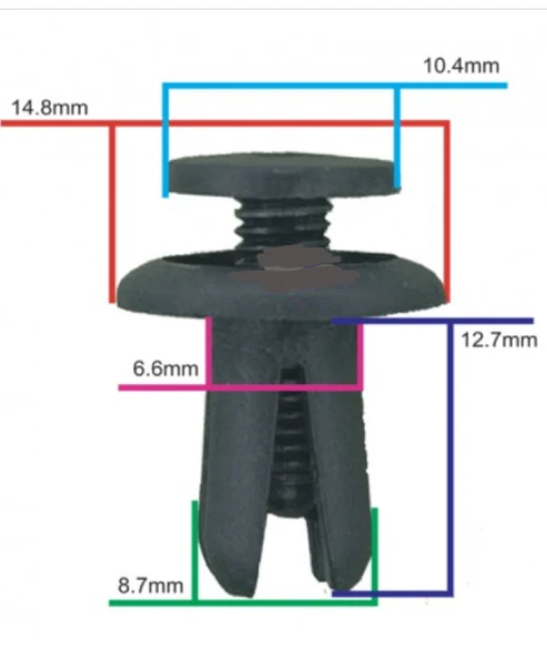 UNIVERSAL KlipsSiyah - Gri SAYK5009 12 ADET - Resim 2