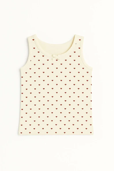 Kız Çocuk Emprime Desenli Pamuklu Atlet 6'lı Set - Resim 6