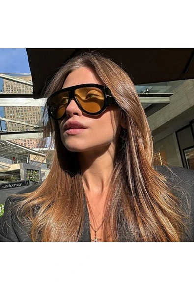 Tom Ford Unisex Güneş Gözlüğü Bronson Tf1044 Eco 01e 60-12, Siyah Asetat Çerçeve, Sarı Lens - Resim 2