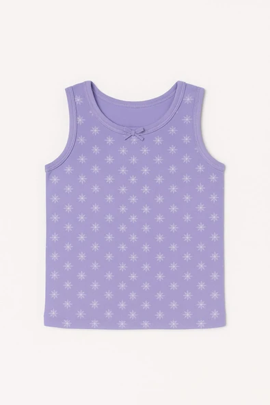 Kız Çocuk Emprime Desenli Pamuklu Atlet 6'lı Set - Resim 2