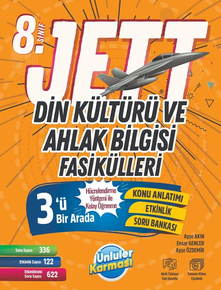ÜNLÜLER KARMASI 8 Sınıf Jett Din Kültürü ve Ahlak Bilgisi Fasikülleri ürün görseli