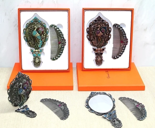 Tuskuşu Katlanabilir Ayna Ve Tarak Seti Orta Boy Alk4983