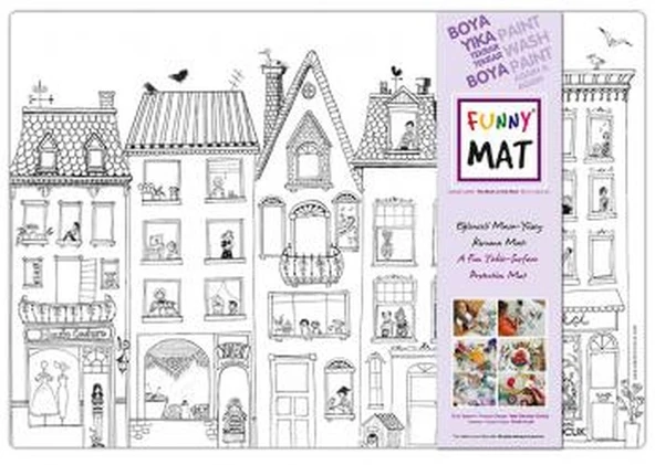 Funny Mat - Çatıdaki Leylek (Küçük Boy) - 33,5x48cm ürün görseli