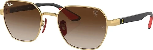 Ray-Ban Scuderia Ferrari 3794M F02913 Gold-Brown Güneş Gözlüğü - 1