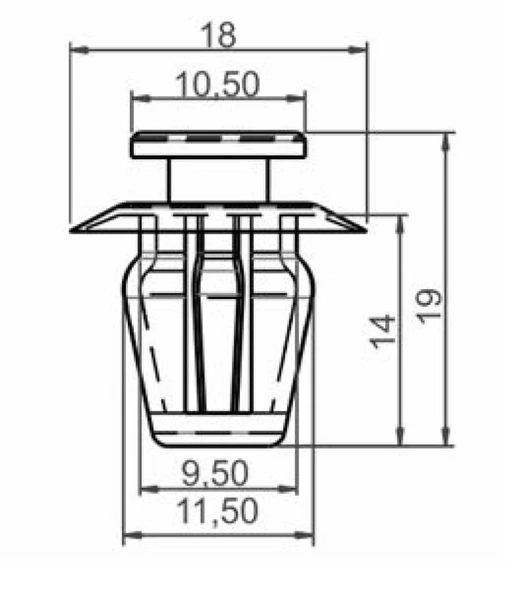 CİTROEN-PEUGEOT-206 ÇITA KLİPSİ BAYAZ SAYK0502 12 ADET MARKA İLE UYUMLU - Resim 2