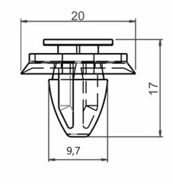 FİAT DUCATO-PEUGEOT BOXER KAPI ÇITA KLİPSİ SAYK0901 12 ADET MARKA İLE UYUMLU - Resim 2