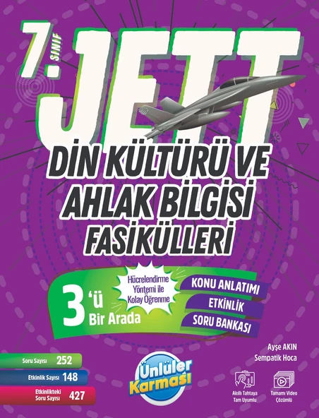 ÜNLÜLER KARMASI 7 Sınıf Jett Din Kültürü ve Ahlak Bilgisi Fasikülleri ürün görseli
