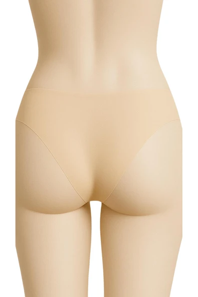 Kadın Bikini Külot 3'lü Set Dikişsiz Lazer Kesim Bel Lastikli Ten,Beyaz ve Siyah Renk - Resim 7