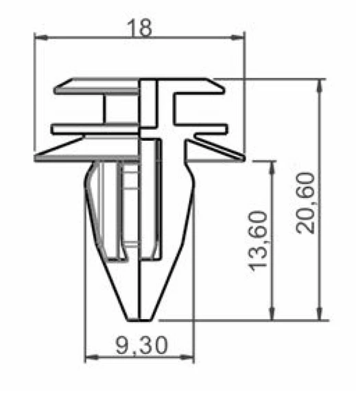BMW E-46-E-60 KAPI DÖŞEME KLİPSİ GRİ SAYK0203 12 ADET MARKA İLE UYUMLU - Resim 2