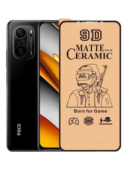 Xiaomi Poco F3 Mat Seramik Ekran Koruyucu Siyah ürün görseli 1