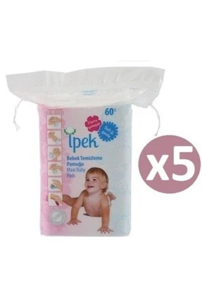 İpek Maxi Bebek Temizleme Pamugu 60 Li 5 Adet ürün görseli