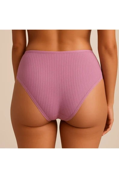 Önü Dantelli Ribana Bikini 6'lı Set - Resim 3