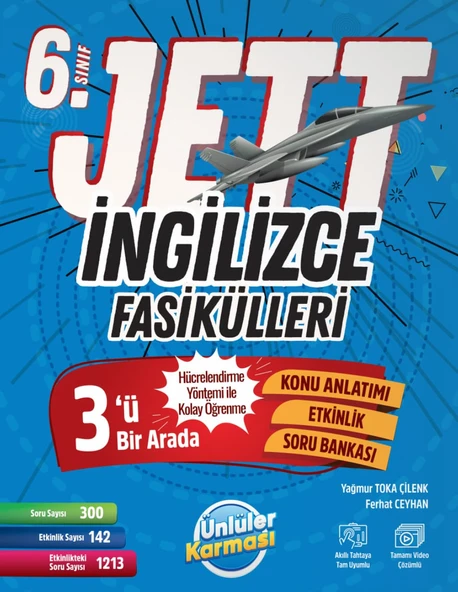 ÜNLÜLER KARMASI 6.Sınıf Jett İngilizce Fasiküller 2025-2026 Maarif Modeli ürün görseli