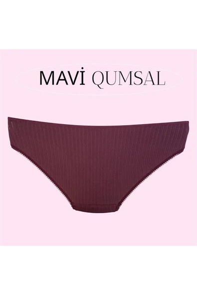 Önü Dantelli Ribana Bikini 3'lü Set - Resim 3